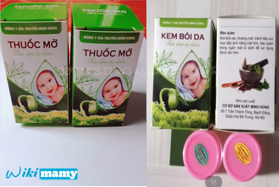 thuốc mỡ thảo dược tự nhiên minh hùng trị chàm sữa